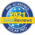 Pre-Screened 2021 SolarReviews Solar Pro Badge